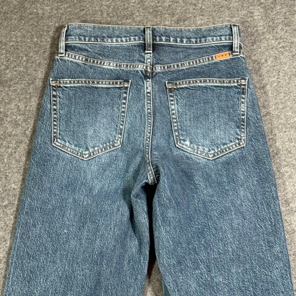 AYR The Secret Sauce Distressed Wide Leg High Rise Jeans Blue Women 25S L.A. - Picture 5 of 12